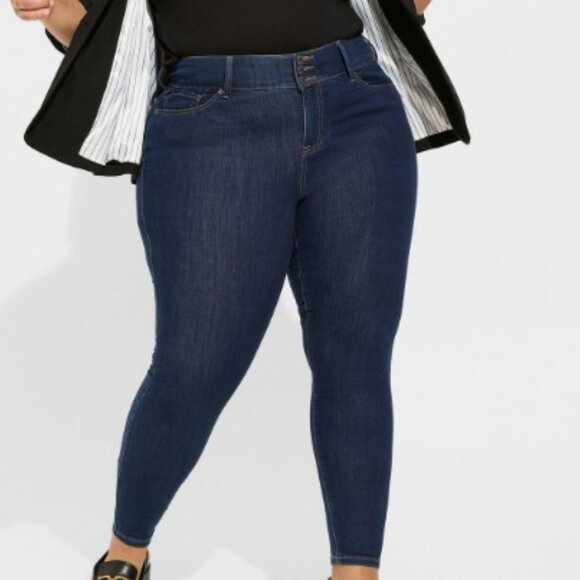Torrid dark navy jeggings, sz 16 short - Picture 1 of 15